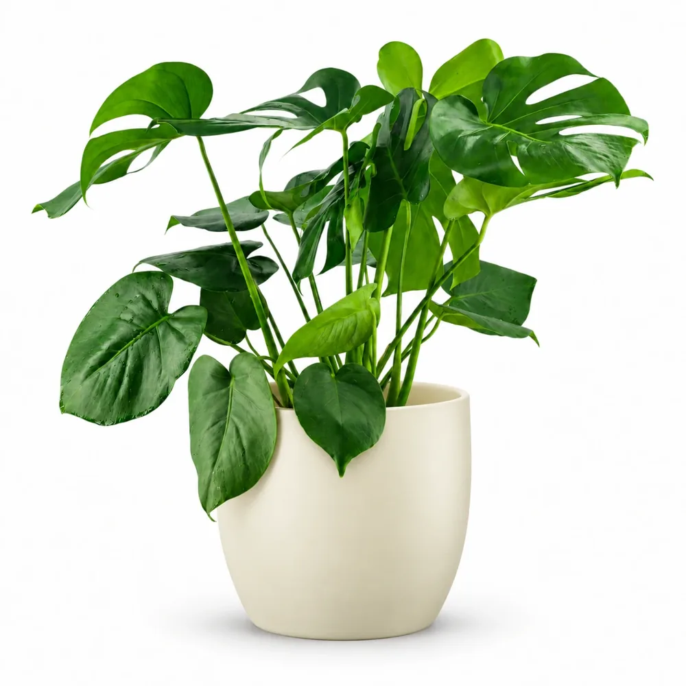 Monstera in a cream Basel pot